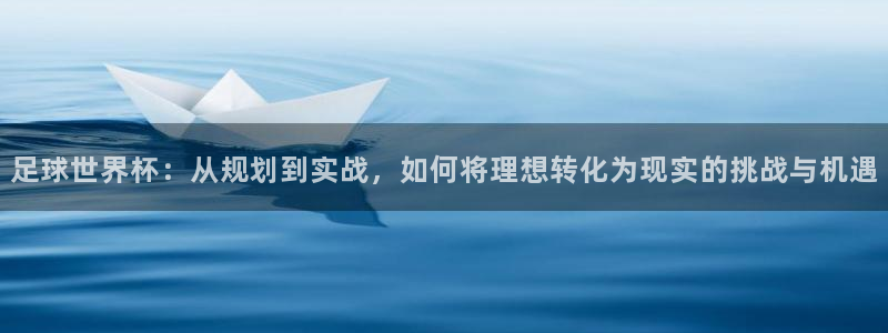 世界杯决赛预测：足球世界杯：从规划到实战，如何将理想转化为现实的挑战与机遇